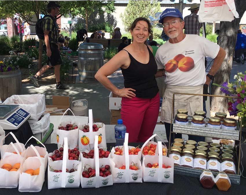 Organic fruit growers Heather Burtness and dad Dave Morton